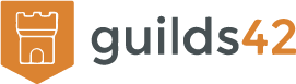 Logo Guilds42 grigio vettoriale