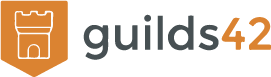 Logo Guilds42 grigio vettoriale