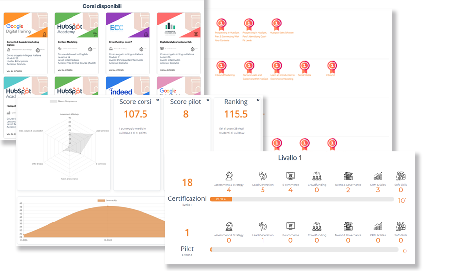 grafica dashboard academy guilds42